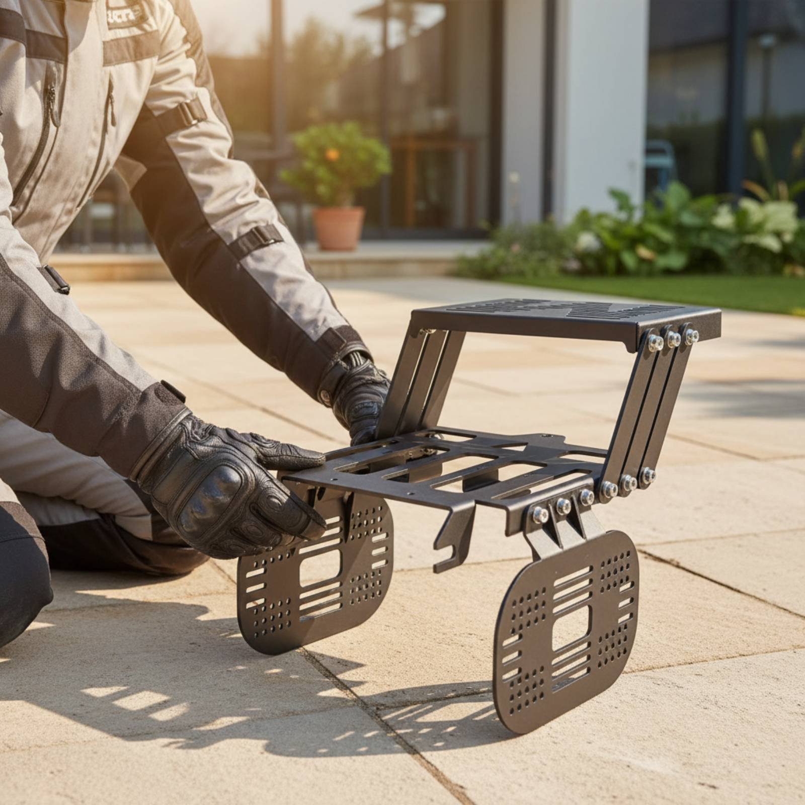 Motorcycle Gear Rack - Motorcycle Pannier and Top Luggage-Mount Multi-Function