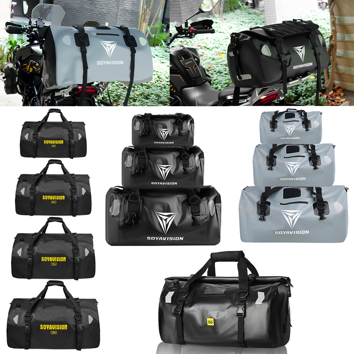 Motorcycle Gear Warehouse - Motorcycle Tail Saddle Bag Waterproof Dry