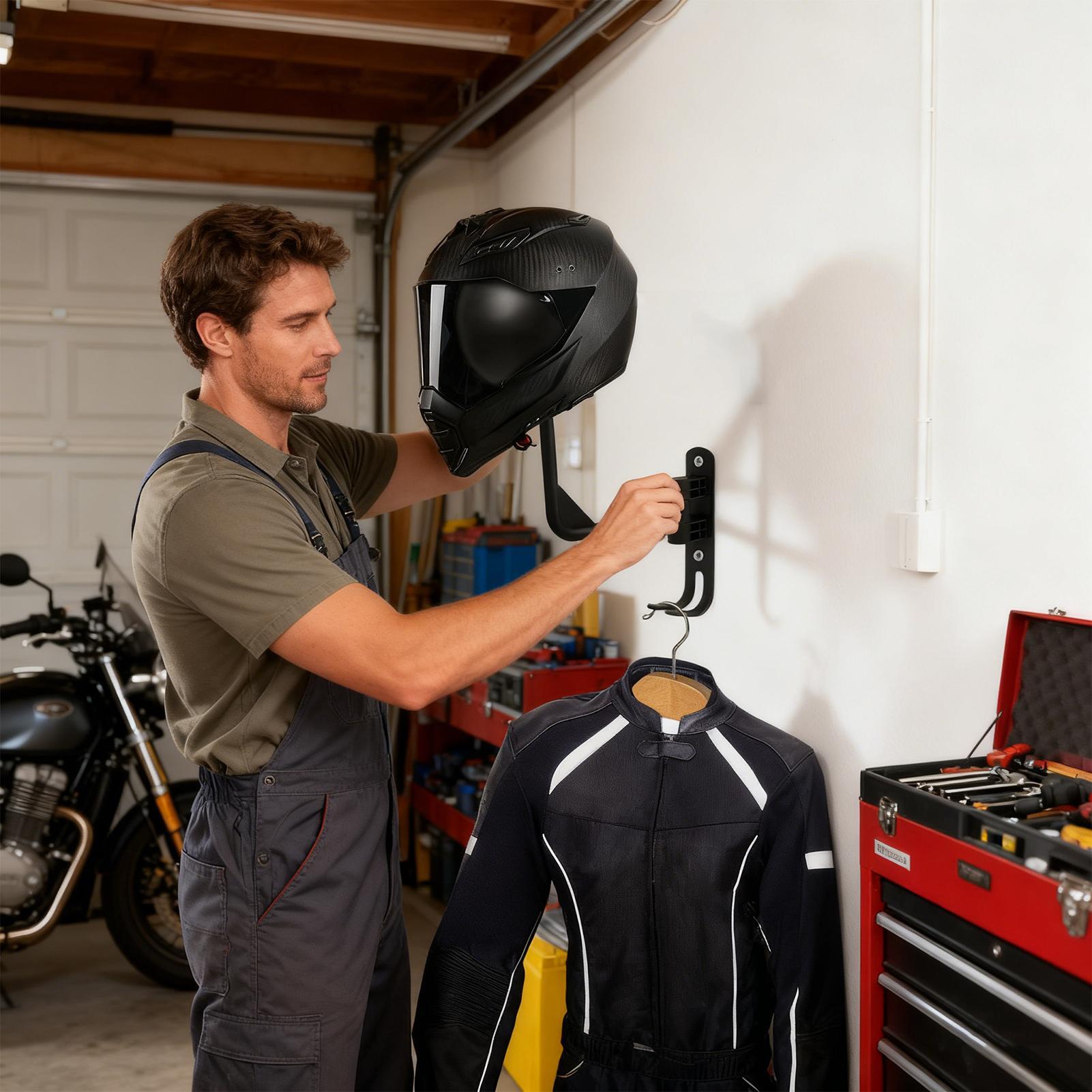 Motorcycle Helmet Rack Wall Mo - Motorcycle Gear Rack recension och pris