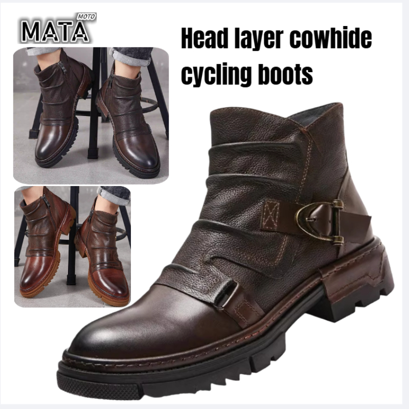 Hot Retro Men's Motorcycle Lea - Motorcycle Gear Used recension och pris