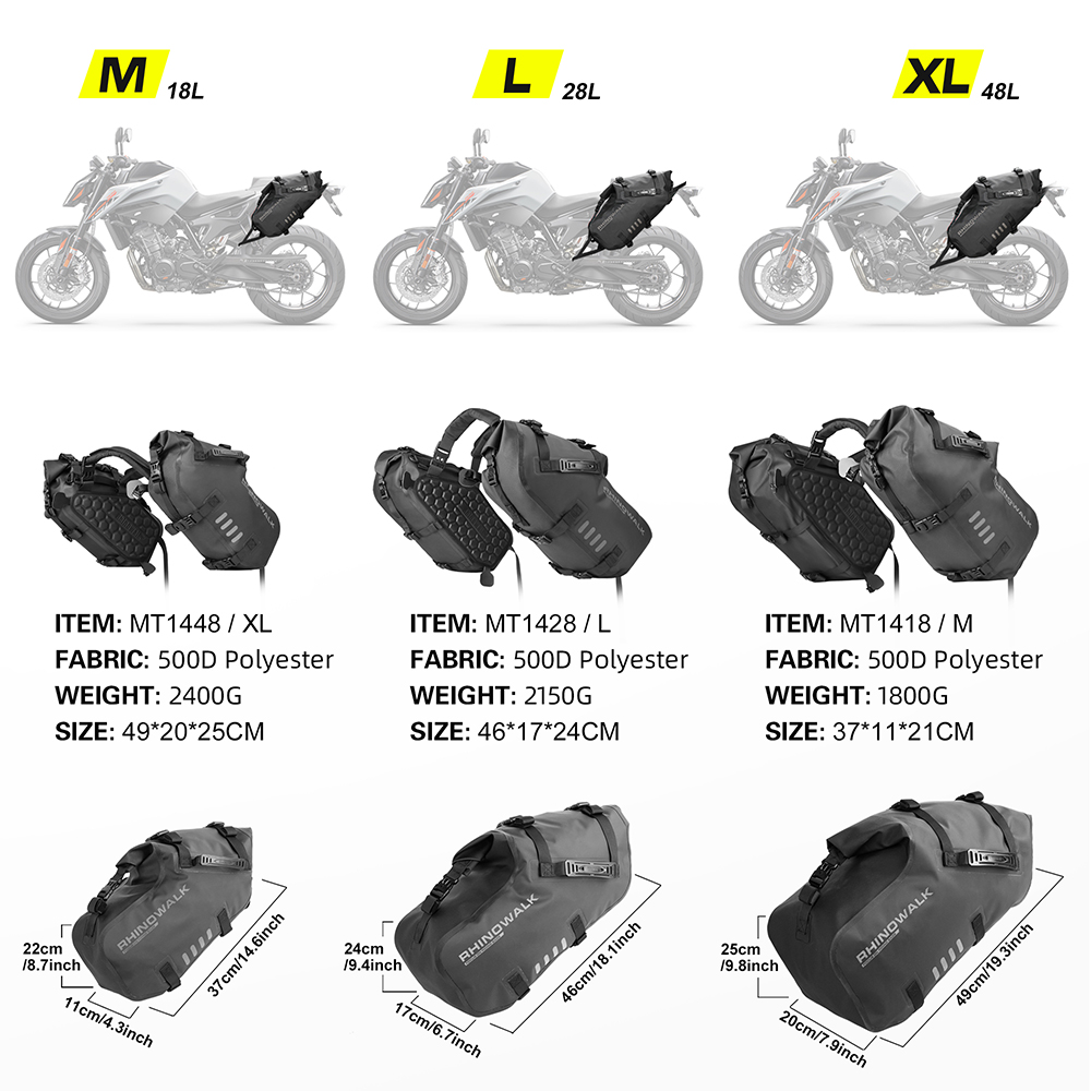 Rhinowalk 2 Pcs Motorcycle Sid - Motorcycle Gear Warehouse recension och pris