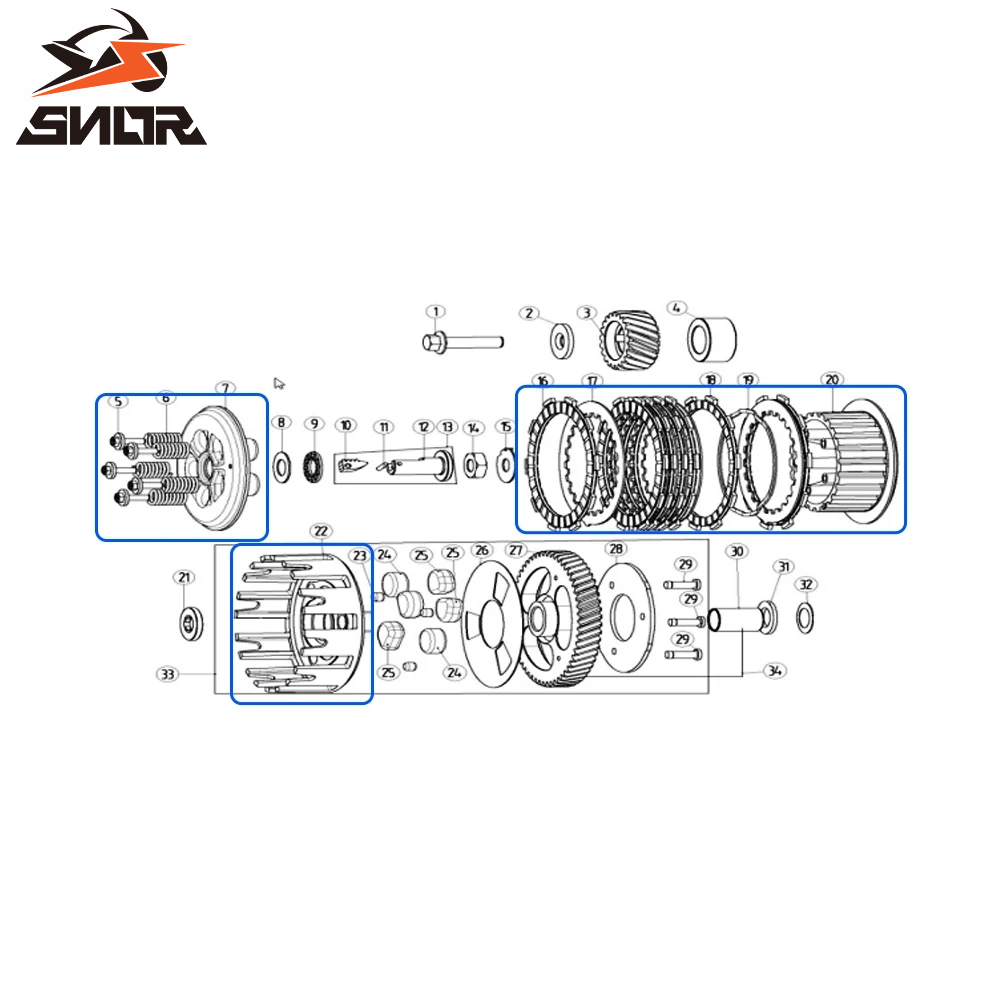 SNOR Motorcycle Clutch Hub Ass - Motorcycle Gear Sleeve recension och pris